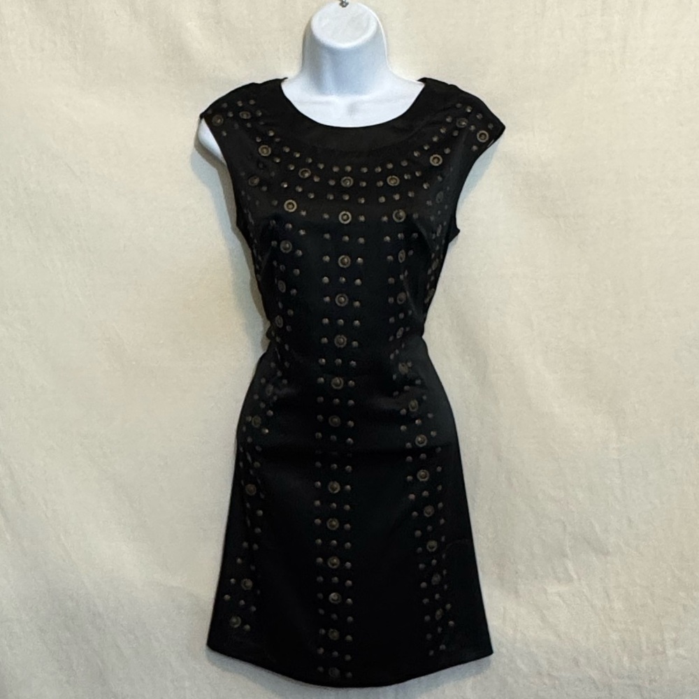 I-21 Miss Closet Black Sleeveless MIDI Dress‎ Size S